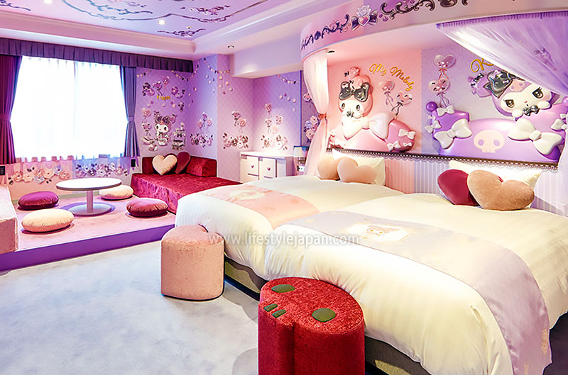 Kuromi Themed Hotel Room Tokyo